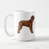 アイリッシュウォータースパニエル犬コーヒーマグ コーヒーマグカップ (左)