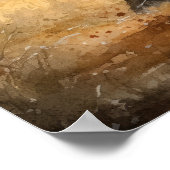 アイリッシュウォータースパニエル犬ドッグアートプリントポスター ポスター (角)