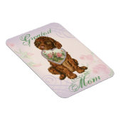 アイリッシュウォータースパニエル犬ハートママ マグネット (右側)