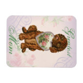 アイリッシュウォータースパニエル犬ハートママ マグネット (横)