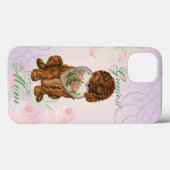 アイリッシュウォータースパニエル犬ハートマム Case-Mate iPhoneケース (裏面 (横))