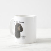 アイリッシュウォータースパニエル犬履歴デザイン コーヒーマグカップ (正面左)