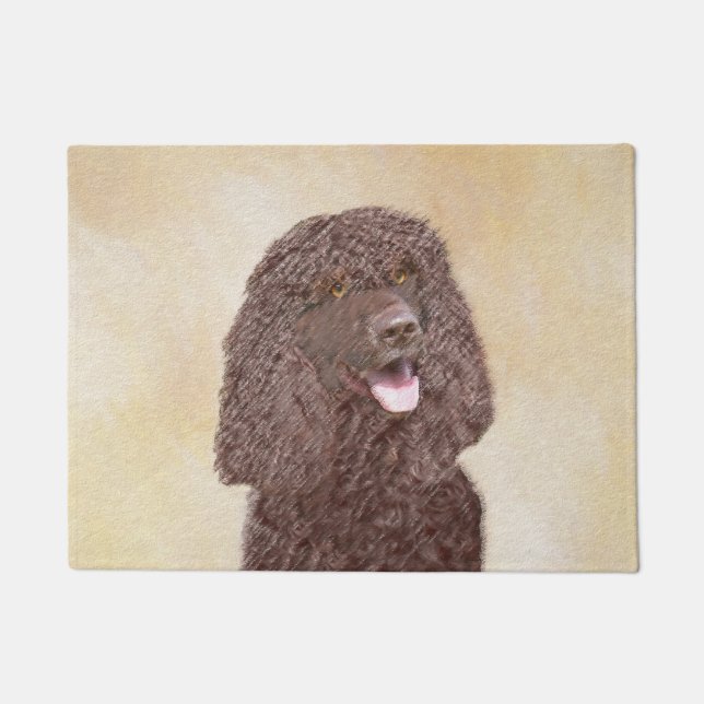 アイリッシュウォーター絵画スパニエル犬ズ – オリジナルドッグアート ドアマット (正面)