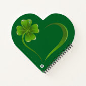 アイリッシュウルフハウンズ雪のハートの形 ノートブック (裏面)