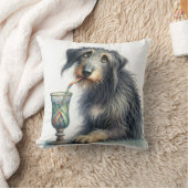 アイリッシュウルフハウンドとレトロソーダ クッション (ブランケット)