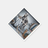 アイリッシュウルフハウンドアイロン服 スタンダードカクテルナプキン (角)