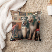 アイリッシュウルフハウンドインレトロディナー クッション (ブランケット)