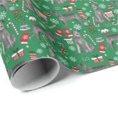 アイリッシュウルフハウンドクリスマス犬 ラッピングペーパー (ロールコーナー)