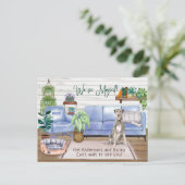 アイリッシュウルフハウンドコージーニューホームムービング 案内ポストカード (スタンド正面)