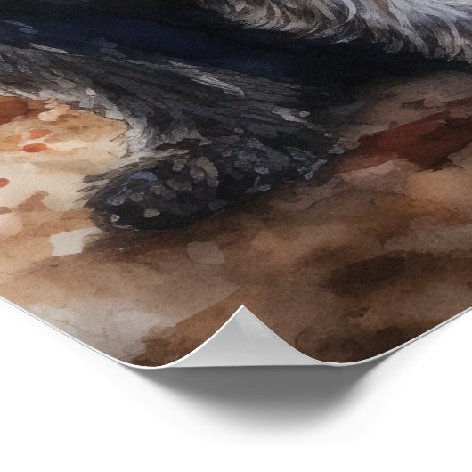 アイリッシュウルフハウンドドッグアートプリントポスター ポスター (角)