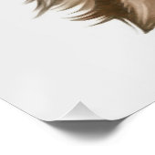 アイリッシュウルフハウンドペットポートレート絵画ズ孤立 ポスター (コーナー)