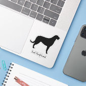 アイリッシュウルフハウンド犬の品種シルエットビニールシール シール (ノートパソコンとiPhone)