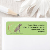 アイリッシュウルフハウンド、月と星 ラベル (インサイチュ)