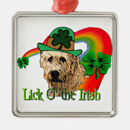 アイリッシュウルフハウンドSt patricks メタルオーナメント