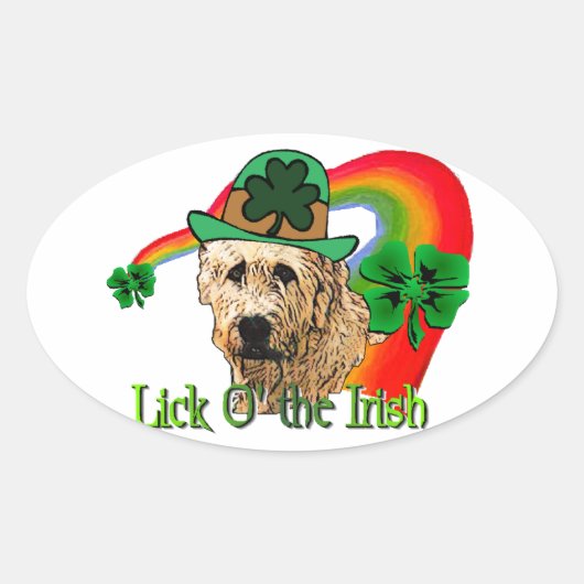 アイリッシュウルフハウンドSt patricks 楕円形シール (正面)