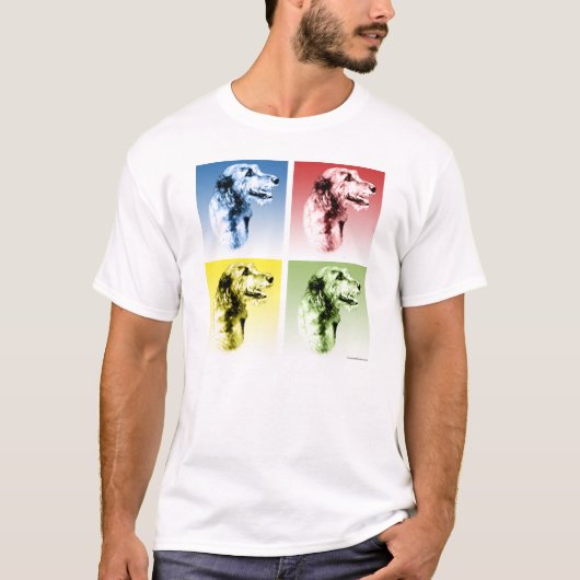 アイリッシュウルフポップ・アートのハウンド Tシャツ (正面)