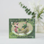 アイリッシュウーマンローボートシャムロック ポストカード (スタンド正面)