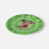 アイリッシュエアデールテリア ペーパープレート (アングル)