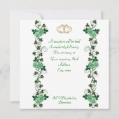 アイリッシュエレガント結婚式招待状ハープ 招待状 (裏面)