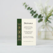 アイリッシュエレガント金ゴールドアートワーク抽象芸術グ結婚リーン エンクロージャーカード (スタンド正面)