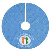 アイリッシュエンジェルハヌカーパーソナライズされた国旗 ブラッシュドポリエステルツリースカート (正面)