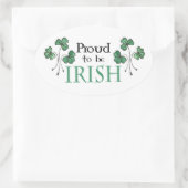 アイリッシュオ誇りを持ったバルステッカーになる緑のシャームロック 楕円形シール (バッグ)