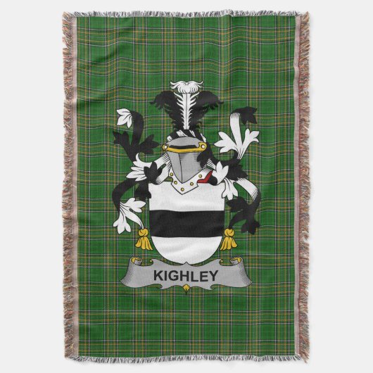 アイリッシュカイリーコートオブアームズ家紋アイルランド スローブランケット (正面縦)