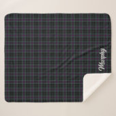 アイリッシュカウンティカロータータンチェック パーソナライズされた シェルパブランケット (正面(横))
