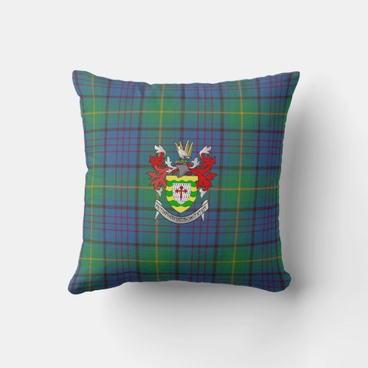 アイリッシュカウンティドネガルタータンチェックアンドコートオブアームズ クッション (裏面)