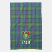 アイリッシュカウンティドネガルパーソナライズされたタータンチェック キッチンタオル (縦)