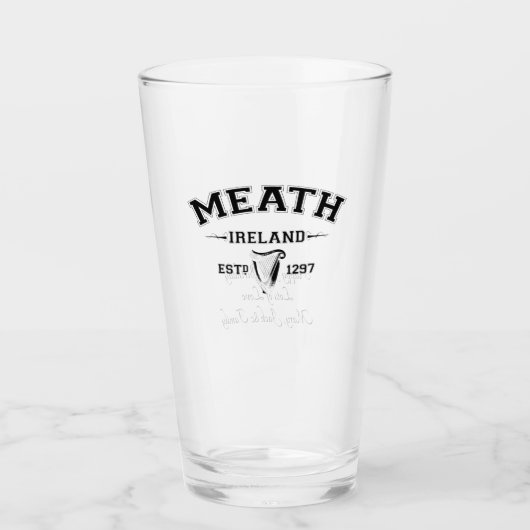 アイリッシュカウンティミースアイルランドパーソナライズされた文字 タンブラーグラス (正面)