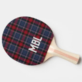 アイリッシュカウンティルースタータンチェックプレイドパーソナライズされた 卓球ラケット (横)