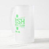 アイリッシュカスタマイズ飲みチーム、ラッキー、シャムロック フロストグラスビールジョッキ (正面左)