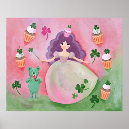 アイリッシュカップケーキ絵画プリンセス ポスター (正面)