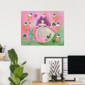 アイリッシュカップケーキ絵画プリンセス ポスター (ホームオフィス)