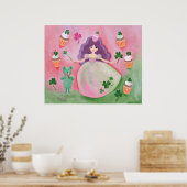 アイリッシュカップケーキ絵画プリンセス ポスター (キッチン)