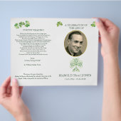 アイリッシュカトリック葬儀プログラム、メモリアル(紙) チラシ (手)