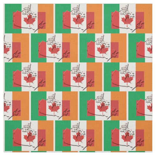 アイリッシュカナダフラグ誇りを持った伝統 ファブリック (見本)