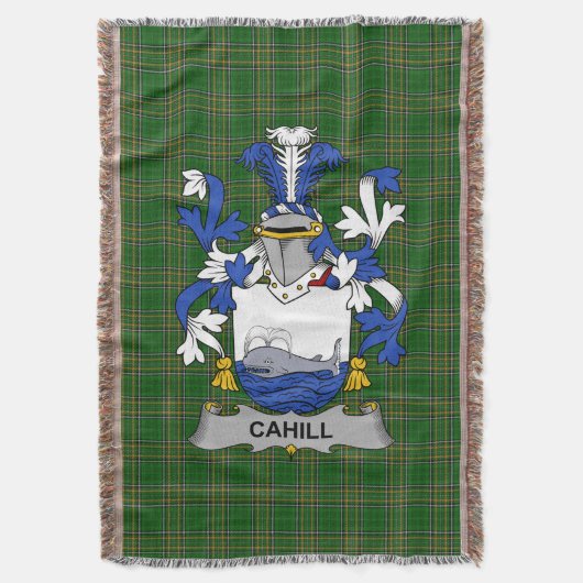 アイリッシュカヒルまたはO_カヒルコートオブアームズ家族クレ スローブランケット (正面縦)