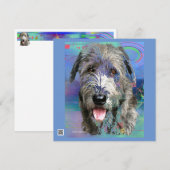 アイリッシュカラフルウルフハウンドAWフラットアナウンスメントカード 案内状 (正面/裏面)