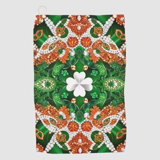 アイリッシュカラーのゴルフタオル ゴルフタオル (正面)