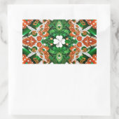 アイリッシュカラーの四角形シール 長方形シール (バッグ)