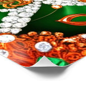 アイリッシュカラーの壁ポスターデザイン ポスター (コーナー)