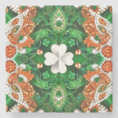 アイリッシュカラーの特別な石コースター ストーンコースター (正面)