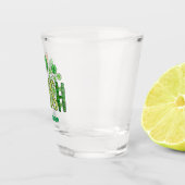 アイリッシュカラーズクローバー名前をカスタムするセントパトリックの日 ショットグラス (右)