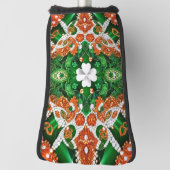 アイリッシュカラー付きゴルフパターカバーデザイン ゴルフヘッドカバー (回転90)