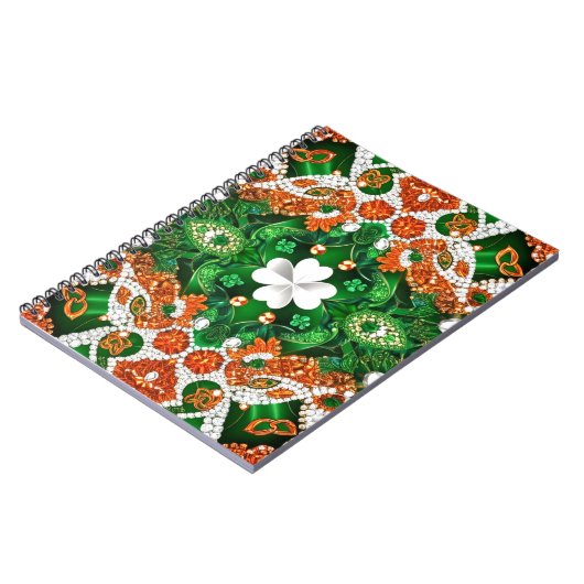 アイリッシュカラー付きノートブック抽象デザイン ノートブック (左側)