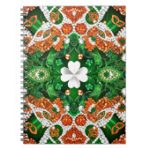 アイリッシュカラー付きノートブック抽象デザイン ノートブック (正面)