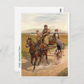 アイリッシュカートと馬 ポストカード (正面/裏面)