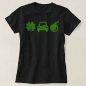 アイリッシュカーボムSt patricks dayアルコールパブクロール Tシャツ (デザイン正面)
